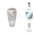 thumbnail image 5 of Crackled Glass Vase for Living Room Decor - Contemporary Home Decor Accents with Frosted Finish - Decorative Flower Vase for Room, Bedroom, House, Office, and Table Styling - 12", Clear & Frost, 5 of 12