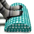 thumbnail image 3 of Romance Foot Rest, Heart Lovers Famous Universal Signic Design, Non-Slip Backing Adjustable Ergonomic Memory Foam Leg Support for Office, Jade Green Seafoam Cream, by Ambesonne, 3 of 5