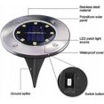 thumbnail image 2 of Luz solar Iluminación exterior 10led Luz subterránea 4 piezas de luz cálida, 2 of 5