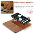 thumbnail image 4 of TECH CIRCLE for Google Pixel 9 Pro XL Case, PU Leather Detachable Vintage Wallet Flip Magnetic Closure Drop Protective Slim Card Holder Phone Cover for Google Pixel 9 Pro XL 6.8" 2024,Brown, 4 of 8