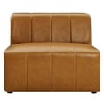 thumbnail image 4 of Sofa Middle Chair, Faux Vegan Leather, Tan, Modern Contemporary Urban Design, Living Lounge Room Hotel Lobby Hospitality, 4 of 8