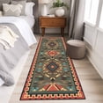 thumbnail image 4 of 2'x6' Rug Runners for Hallways Kitchen, Vintage Southwest Non Slip Entryway Beside Floor Carpet Runner, Ethnic Modern Geometric Washable Laundry Room Bedroom Throw Rugs Mat for Family Pet, 4 of 8