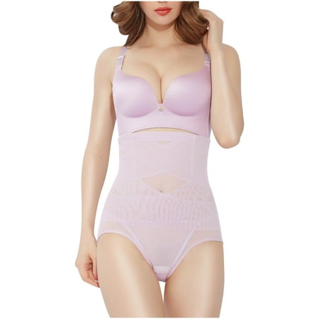 

DECILRO Lingerie for Women Women s Traceless Body Shaping Pants Slimming Waist Stomach Abdomen And Buttocks Postpartum High Waist And Abdomen Underwear Pink M
