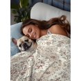 thumbnail image 6 of King Size Flat Sheet Only, Beige Boho Soft Brushed Microfiber Bed Sheets, Vintage Ethnic Floral Abstract Geometric Hotel Quality Breathable Bedding Top Sheet, Easy Care, 105"x98", 6 of 9