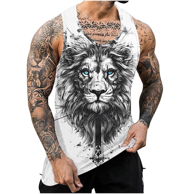 Birdeem Débardeur pour Hommes Gilets Imprimés Décontractés Sans Manches Col Rond T-Shirt Débardeurs