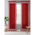 thumbnail image 5 of Sheer Curtains 108 Inches Long, Dark Red Greek Key Semi Sheer Curtains Light Filtering Window Treatment, Geometric Greece Ancient Farmhouse Geo Privacy Voile Drapes for Living Room 52x108 Inch, 5 of 7