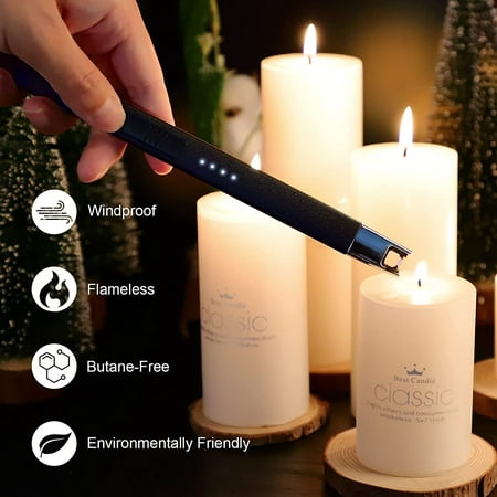 Electric Candle Lighter Usb, Candles In Gas Fireplace