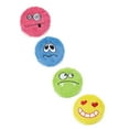 thumbnail image 4 of Plush Emoji Disc Dog Toy Fuzzy Flyer Squeaker Pink Yellow Green Blue or Full Set (Blue Frowny Face), 4 of 9