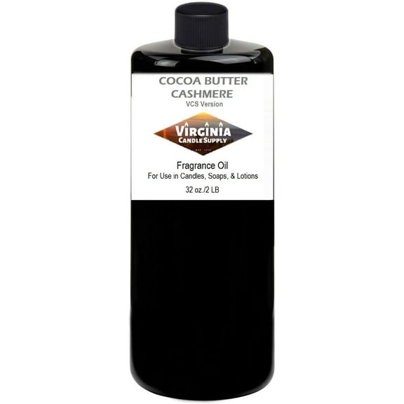 Cocoa Butter Cashmere Fragrance Oil 2 LB Bottle for Candle Making, Soap Making, Tart Making, Room Sprays, Lotions, Car Fresheners, Slime, Bath Bombs, Warmers