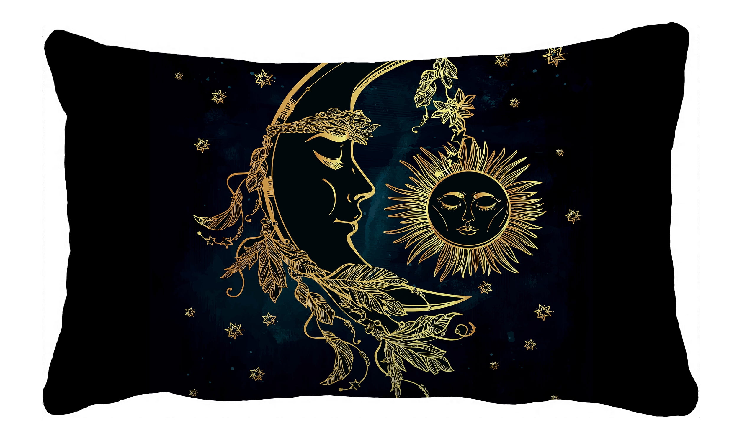 YKCG Sun and Moon Stars Starry Night Pillowcase Pillow Cushion Case