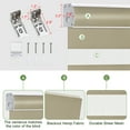thumbnail image 5 of MiLin Cordless Blackout Zebra Blinds, Light Control Shading Privacy Dual Layer Roller Window Shades and Blinds, Day and Night Blinds Fast Delivery Custom (Blackout Khaki, 61" W X 60" H), 5 of 6