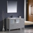 thumbnail image 2 of Fresca Torino 48" Gray Oak Modern Bathroom Vanity w/ Side Cabinet & Integrated Sink, 2 of 5