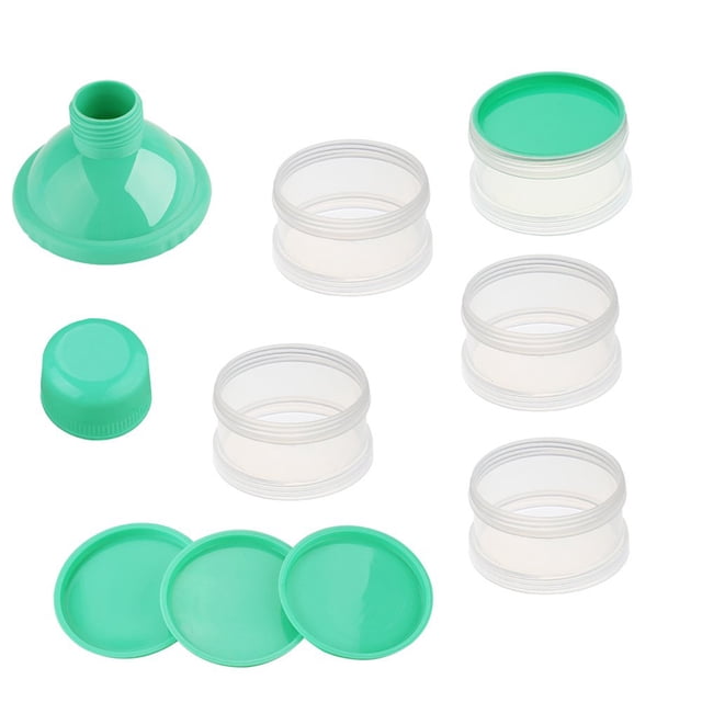 Dispensador de leche en polvo para bebés, contenedor de almacenamiento de refrigerios apilable antiderrames de 5 capas