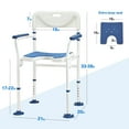 GreenChief Shower Chair with Arms and Back, Folding and Adjustable Bath