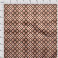 thumbnail image 3 of oneOone Polyester Lycra Brown Fabric Floral Block Sewing Fabric By The Yard Printed Diy Clothing Sewing Supplies 56 Inch Wide, 3 of 4