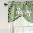 thumbnail image 4 of Happy Birthday Tie Up Valance Curtains for Windows, Kitchen Curtains Window Treatments, Sage Green Modern Abstract Art Short Window Shades Valances for Bedroom Bathroom Cafe 42"x18", 4 of 8
