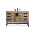 thumbnail image 3 of Elegant Decor Eugene 48" Aluminum MDF Single Bathroom Vanity in Natural Oak, 3 of 8
