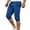 Blue, variant on Fnooota Men's Athletic Shorts, Summer Knee Length Workout Elastic Waist Running Shorts with Pockets Gray Size S-3XL