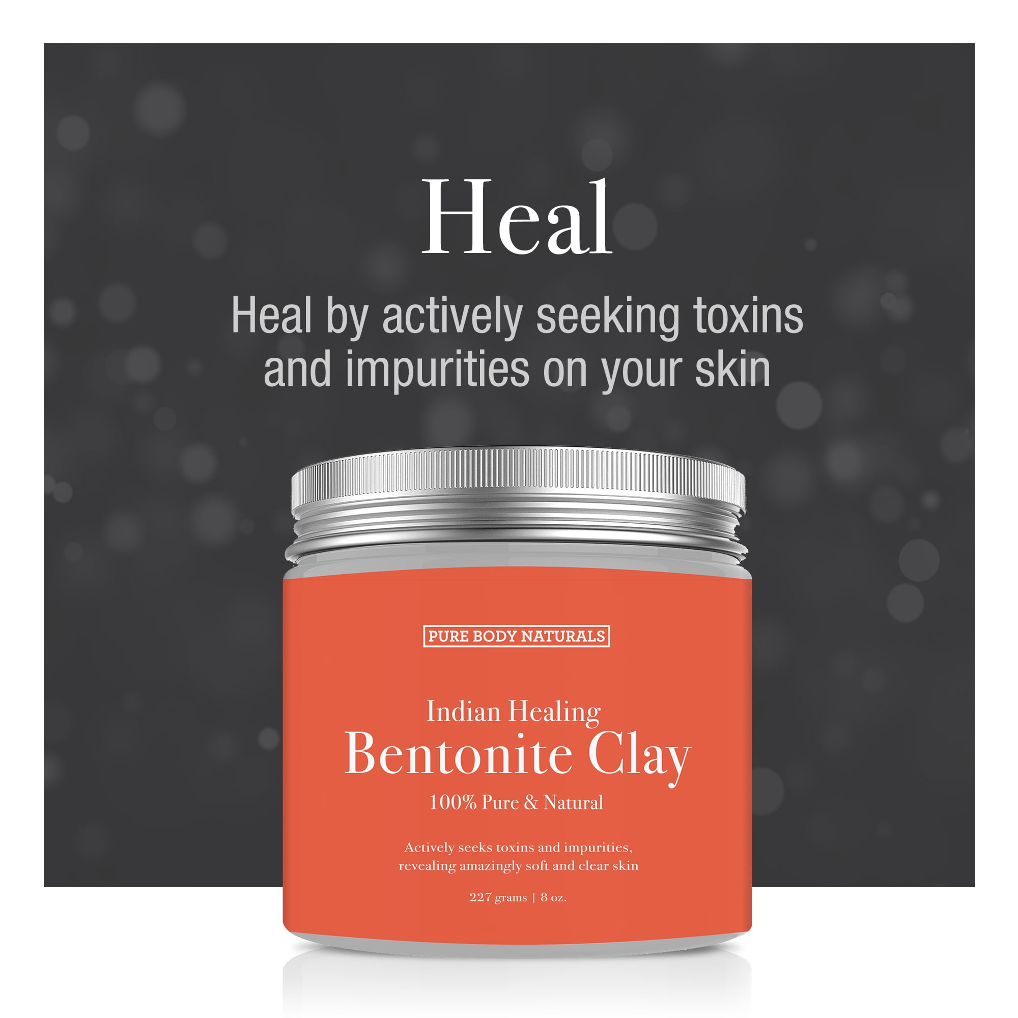 Face Mask Gift Set - includes Natural Mud Mask, Clay Mask and Charcoal Face Mask - by Pure Body Naturals (3 Jars, 8.8 oz. Each)