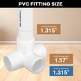 thumbnail image 2 of Accesorios de PVC TiantianUp de 4 vías, 1 pulgada [paquete de 12] aptos para muebles, 2 of 7