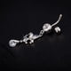 thumbnail image 4 of Colgante de moda Anillo de ombligo con circonita de pulpo lindo Anillo piercing para el cuerpo (blanco plateado), 4 of 5