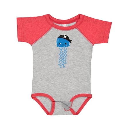 

Inktastic Pirate Jellyfish Cute Jellyfish Little Jellyfish Gift Baby Boy or Baby Girl Bodysuit