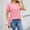 Pink, variant on Hrsba Womens Plain Tshirts, Crew Neck Short Sleeve Solid Color Loose Casual Tees Summer Breathable Lightweight Basic Daily Tops