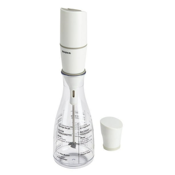BonJour Chef's Tools Plastic Salad Dressing Carafe and Handheld Mixer