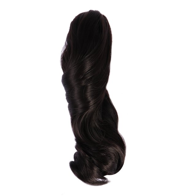 1pc Fluffy Short Messy Curls Claw Clip Ponytail Extensions Synthetic Ponytail Hairpiece (2#)