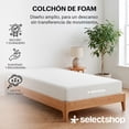 thumbnail image 3 of Colchón Individual En Caja Esponja Memory Foam De Alta Densidad Firmeza Media Suavidad Y Durabilidad Tecnología Híbrida Ortopédico (Blanco, Individual), 3 of 5
