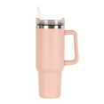 thumbnail image 1 of 40 oz Tumbler Straw Lid Insulated Stainless Steel Water Bottle Coffee Mug Travel, 1 of 5