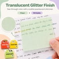 Transparent Glitter Sticky Notes, Pull-Out Sparkly Sticky Notes ...