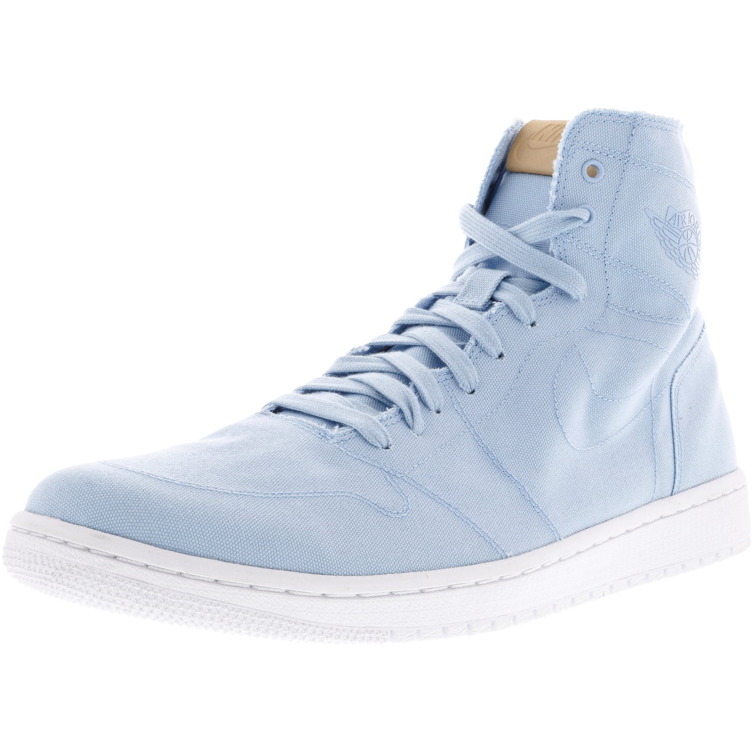 Nike Men's Air Jordan 1 Retro High Decon Ice Blue / White-Vachetta Tan High-Top Canvas Fashion Sneaker - 13M