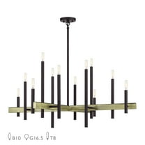 49349-07 Livex Lighting Denmark - 12 Light Extra Large Foyer Chandelier-28 Inches Tall and 42 Inches Wide-Bronze/Antique Brass Finish