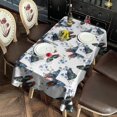 thumbnail image 2 of White Butterfly Blue Flower Pattern Rectangle Tablecloth 60"x102",Waterproof Polyester Rectangle Table Cloth, Wipeable Spillproof Polyester Tablecloth for Dining, Camping, Indoor and Outdoor, 2 of 6