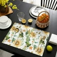 thumbnail image 3 of Sunflower Placemats Set of 6, Machine Washable Durable Linen Table Mats with Heat Resistant Boho Floral Design Featuring Rustic Butterflies and Bees for Dining, 3 of 5