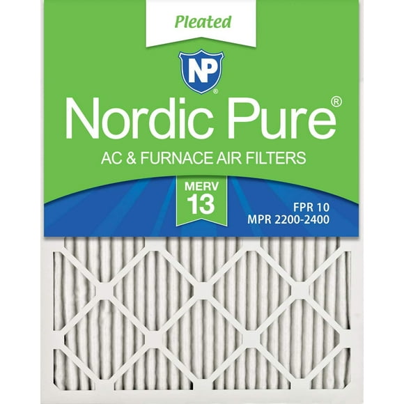 Nordic Pure 16x20x1 MERV 13 Pleated AC Furnace Air Filters 12 Pack
