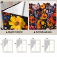 thumbnail image 3 of Spring Flowers Kitchen Window Curtains, Swag Curtains Valance for Bedroom Living Room Bathroom, Daisy Yellow Blue Flower Retro Painting Rod Pocket Window Curtain Block Drapes 2 Panels 36"x63", 3 of 9