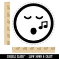 thumbnail image 2 of Singing Face Music Emoticon Self-Inking Rubber Stamp Ink Stamper - Blue Ink - Large 1-1/2 Inch, 2 of 7