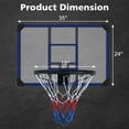 thumbnail image 2 of 35x24 inches Wall Mount Large Basketball Hoop, Shatterproof Backboard,Durable Folding Hoop,Basketball Hoops Games Set for Outdoor,lndoor ,Youth Adults Kids Gifts,Black and Blue, 2 of 6
