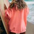 thumbnail image 4 of Diufon Womens Casual Sweatshirts Solid Color Blouses Round Neck Long Sleeve Pullover Tops, 4 of 7