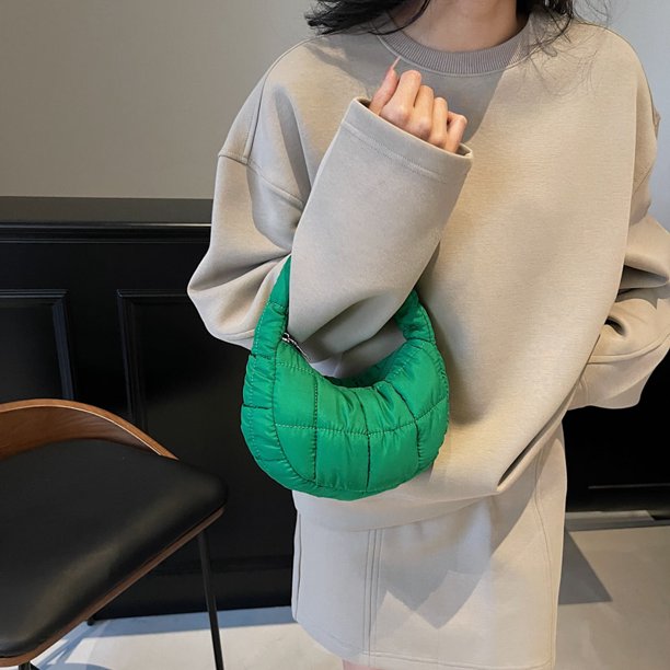 Bolso Damas Acolchando Bache Color Plisado Algodón Acolchado Compras
