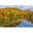 thumbnail image 2 of Jaynes Gallery 14x11 Gold Ornate Wood Framed with Double Matting Museum Art Print Titled - Canada-Nova Scotia Indian Brook and forest in autumn, 2 of 4