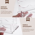 thumbnail image 3 of WRISTBIQUE 1Pcs Rectangular Acrylic Business Card Holder for Clear Display Stand Office Use 12X9CM, 3 of 8