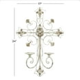 thumbnail image 3 of DecMode 5"W, 24"H Metal French Country Wall Sconce, White, 1-Piece, 3 of 9