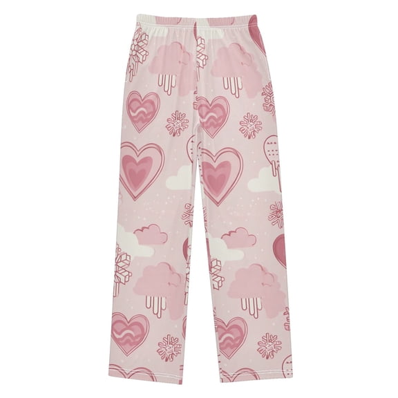 Minimalist Hart Shape Boys Pajama Pants Soft and Lightweight Elastic Waistband Children's Pajama Pants