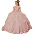 thumbnail image 7 of Drtj Kids Teens Flower Girl Dress Appliques - Tulle Princess Pageant Long Ball Gown Dresses, 7 of 7