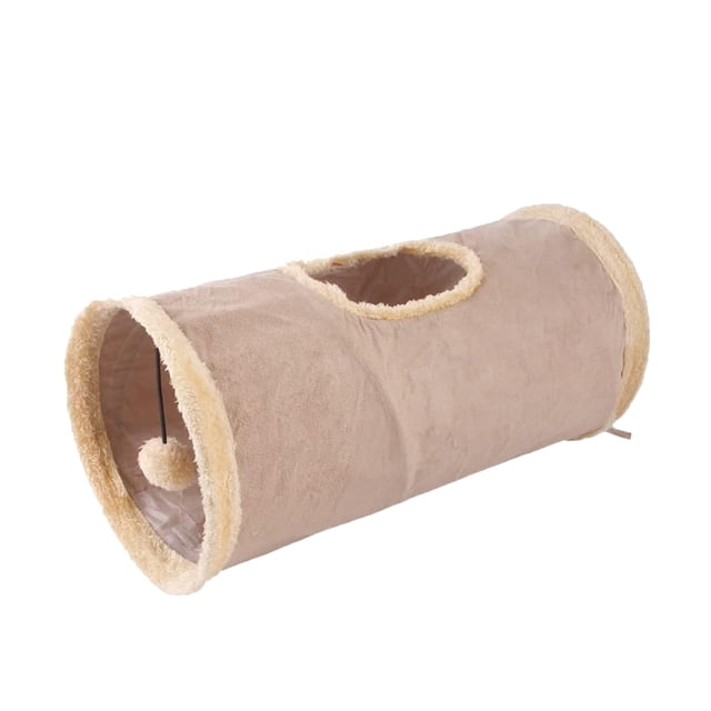 Juguete para gatos con forma de tubo de conejo, túnel de agilidad para gatos, túnel de juego plegable hecho de gamuza para todos los gatos y animales pequeños.