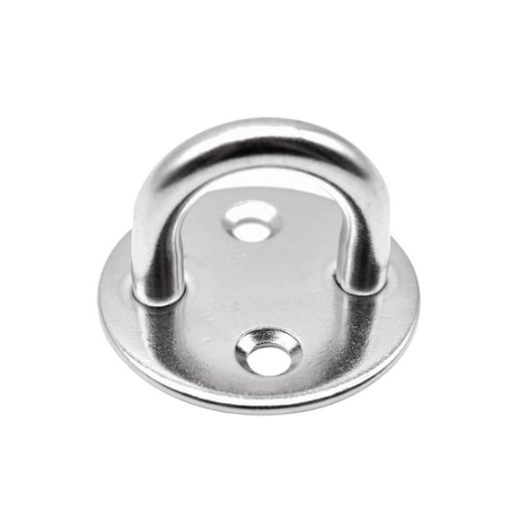 MARINE CITY Thick Ring Round Sail Shade Pad Eye Plate, Anti-Rust Large Size, Stainless Steel, for Boat Rigging, Sailing, and Boating