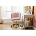 thumbnail image 2 of Clearance! Velvet Material Accent Chair with Wheel Comfortable Living Room Chair, 2 of 9